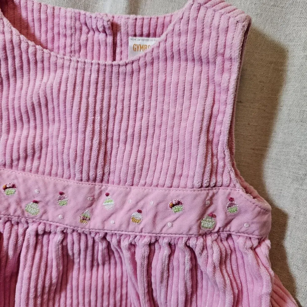 Gymboree Baby Girl 6m 12m Sweets For The Sweet 2005 Pink Corduroy Jumper Bloomer